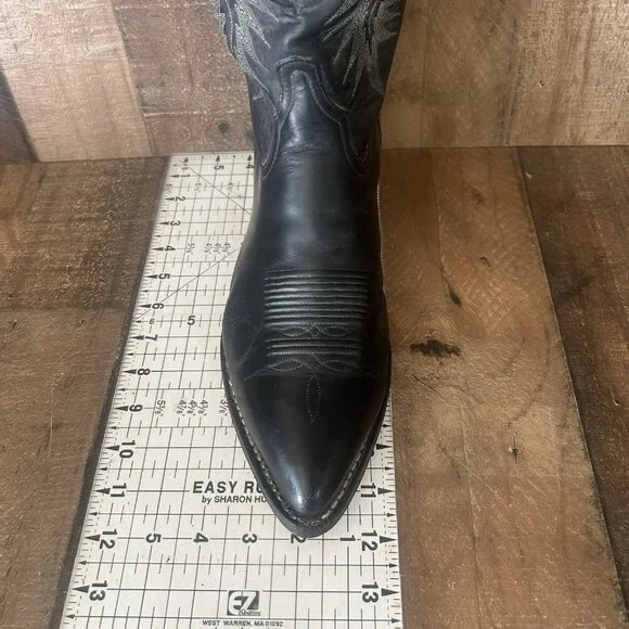 Tony Lama Vintage Black Western Cowboy Boots Mens 11 EE